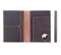 STAR VISTA Albatross Leather Travel Passport Holder, Minimalist Design, Full Grain Leather Case for Men and Women - Slim Passport Wallet, Bifold, RFID Blocking, Chocolate Cowhide AirTag, 5.7 x 4 x 0.4