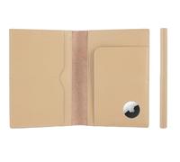 STAR VISTA Albatross Leather Travel Passport Holder, Minimalist Design, Full Grain Leather Case for Men and Women - Slim Passport Wallet, Bifold, RFID Blocking, Ivory Calfskin AirTag, Minimalist