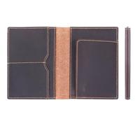 STAR VISTA Albatross Leather Travel Passport Holder, Minimalist Design, Full Grain Leather Case for Men and Women - Slim Passport Wallet, Bifold, RFID Blocking, Chocolate Cowhide, Minimalist