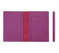 STAR VISTA Albatross Leather Travel Passport Holder, Minimalist Design, Full Grain Leather Case for Men and Women - Slim Passport Wallet, Bifold, RFID Blocking, Violet Calfskin, Minimalist