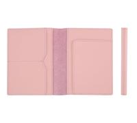 STAR VISTA Albatross Leather Travel Passport Holder, Minimalist Design, Full Grain Leather Case for Men and Women - Slim Passport Wallet, Bifold, RFID Blocking, Pale Pink Calfskin, 5.7 x 4 x 0.4
