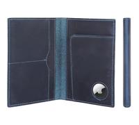 STAR VISTA Albatross Leather Travel Passport Holder, Minimalist Design, Full Grain Leather Case for Women and Men - Slim Passport Wallet, Bifold, RFID Blocking, with AirTag Holder, Navy Blue