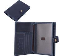 STAR VISTA Cosimo Leather Passport Holder for Exquisite Voyagers or Pilots, Transparent Windows for Travel Document & Dual IDs, RFID Blocking, Navy Blue with AirTag Slot, Multifunctional Design