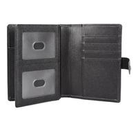 STAR VISTA Cosimo Leather Passport Holder for Exquisite Voyagers or Pilots, Transparent Windows for Travel Document & Dual IDs, RFID Blocking, Black with AirTag Slot, Multifunctional Design