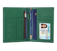 STAR VISTA Phoenix Leather Passport Holder, Slim Bifold Travel Wallet -RFID Blocking, Coin Pocket, Card Slots, SIM Slots, Mint Calfskin, Slim