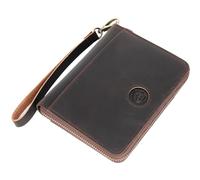 STAR VISTA Tiziano Full Grain Leather Passport Wallet for Couples, Large Travel Document Organizer for Exquisite Voyagers, RFID Blocking, AirTag Track, Dark Brown