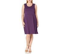 Star Vixen Women's Plus Size Sleeveless Box-Pleat Skater Dress, Purple, 2X