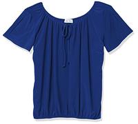 Star Vixen Women's Slit Sleeve Peasant Top Blouse, Royal, Large