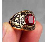 Star.W Men Rings Rhinestone High School Eagle Punk Hip Hop for Biker Male Boyfriend Jewelry Creativity Gift Wholesale