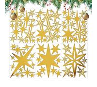 Star Wall Decals | Clear Acrylic Stars | Decorative Wall Stickers | Removable 3D | Ceiling Bedroom Living Room Christmas Apartment Vacac