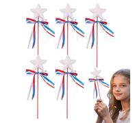 Star Wand - Dress-Up Stick Set, 5 Pieces Glitter Fantasy Wand Collection, Sparkling Lightweight Toy, Theater Cosplay Accessory, Material Design | Birthday Holiday Halloween Party Girl