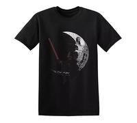 Star_ WAR_BANKSYS Moon Men's T-Shirt Vader Pulp Fiction Funny Gift (Black,L)