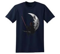 Star_ WAR_BANKSYS Moon Men's T-Shirt Vader Pulp Fiction Funny Gift (Navy,M)