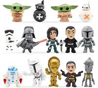Star War Mini Figures Set Cake Figures, Star War Cake Decoration Supplies, Cupcake Figurines Party Cake Topper Set Birthday Decoration, 7 Pcs