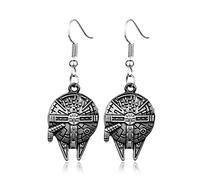 Star Warrs Envelope-Shaped Millennium Falcon Spaceship Earrings Alloy Earrings Creative Clip-On Earrings Fashion Jewellery Creative