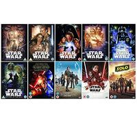 STAR WARS 1-10 Complete Collection The Phantom Menace/Attack Of The Clones/Revenge Of The Sith/A New Hope/The Empire Strikes Back/Return Of The Jedi/The Force Awakens/Rogue One/The Last Jedi/Solo