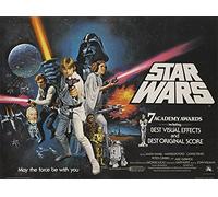 Star Wars 1977 British Release Oscar Style Action Film Cinema Print Poster Wall Art Picture A4 +