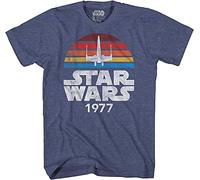 Star Wars 1977 Logo Rainbow Sun X-Wing Classic Retro Vintage Adult Men's Graphic Tee Apparel T-Shirt