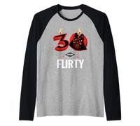 Star Wars 30th Birthday Party "30 and Flirty" Darth Vader Raglan Baseball Tee