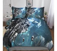 Star Wars 3D Duvet Cover 3-Piece Quilt Cover Set for Kids,Teens And Adults,Microfiber Comforter Cover,Bedding Set with Pillowcases King(220x240cm)