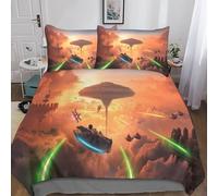 Star Wars 3D Duvet Cover 3-Piece Quilt Cover Set for Kids,Teens And Adults,Microfiber Comforter Cover,Bedding Set with Pillowcases Double(200x200cm)