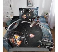 Star Wars 3D Duvet Cover 3-Piece Quilt Cover Set for Kids,Teens And Adults,Microfiber Comforter Cover,Bedding Set with Pillowcases Single(135x200cm)
