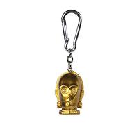 Star Wars 3D Keyring (C-3PO Design) Key Ring , Zip Pull or Backpack Key Chain Charm, Star Wars Gifts for Men, Women and Kids, Key Chains for Men and Key Chains for Women - Official Merchandise