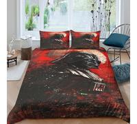 Star Wars 3D Printed Darth Vader Comforter Covers Quilt Cover Duvet Cover for Boys Girls Soft Microfiber Bedding Set with Pillow Cases with Zipper Closure 3 Pieces Double（200x200cm）