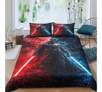 Star Wars 3D Printed Darth Vader Duvet Cover Quilt Cover for Boys Girls Comforter Covers Soft Microfiber with Pillow Cases Bedding Set with Zipper Closure 3 Pieces King(220x240cm)
