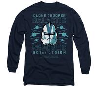 Star Wars 501st Clone Trooper Long Sleeve T-Shirt S-2XL, Blue