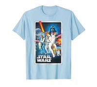 Star Wars A New Hope Classic Poster T-Shirt, Men, Baby Blue, X-Large