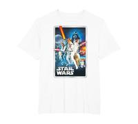 Star Wars A New Hope Classic Poster T-Shirt, Men's Big and Tall, White, 2X Tall