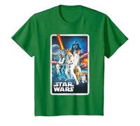 Star Wars A New Hope Classic Poster T-Shirt, Youth, Kelly Green, Small