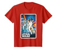 Star Wars A New Hope Classic Poster T-Shirt, Youth, Red, Small