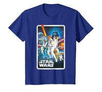 Star Wars A New Hope Classic Poster T-Shirt, Youth, Royal Blue, Large