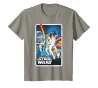 Star Wars A New Hope Classic Poster T-Shirt, Youth, Slate Grey, Small