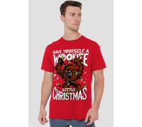 Star Wars A Wookie Little Christmas Mens T-Shirt Red Star Wars Red S