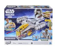 Star Wars ActionVerse Mandalorian Razor Crest Playset, 2-in-1 Vehicle & 35 cm Playset, Mandalorian & Grogu Action Figures, Toys for Boys & Girls Ages 4+