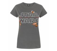 Star Wars The Last Jedi Badges Women's T-Shirt Charcoal