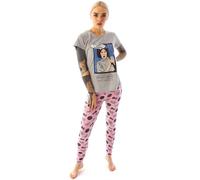 Star Wars Pyjamas Women's Princess Leia Leggings Loungepants & T-Shirt PJ Set M Grey