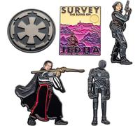 STAR WARS Adventure Across The Galaxy: Survey The Runs On Jedha Metal-Based and Enamel 6 Pin Set with Officially Licensed Box (Amazon Exclusive). Pin Set Color: Multicolor.