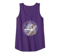 Star Wars Ahsoka Part 5 White Costume Lightsabers & Star-Map Tank Top, Women, Purple, Medium
