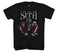 Star Wars All The Sith Darth Vader Maul Emperor Kylo Ren T-Shirt(Black,Large)