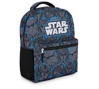 STAR WARS Allover Print Backpack - Darth Vader, Storm Trooper, Yoda, Luke Skywalker and Chewbacca - Adult and Kids School Bag, Black