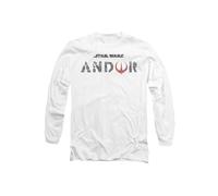 Star Wars Andor Logo Long Sleeve T-Shirt, White Star Wars White M
