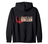 Star Wars Andor "Welcome to the Rebellion" Quote Rebel Logo Zip Hoodie