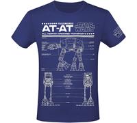 Star Wars AT-AT Schematic T-Shirt blue M