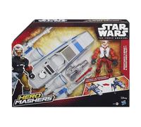 Star Wars B3702 Hero Mashers Episode VII Resistance X-Wing and Pilot Action Toy Playset