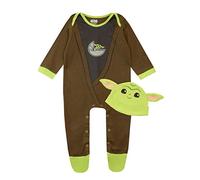 Star Wars Baby Boys Sleepsuit and Hat Set The Mandalorian Baby Yoda Multicolured 6-9 Months
