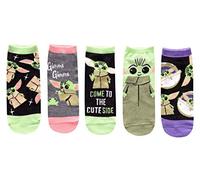 Star Wars Baby Yoda Come to the Cute Side Juniors/Womens 5 Pack Ankle Socks